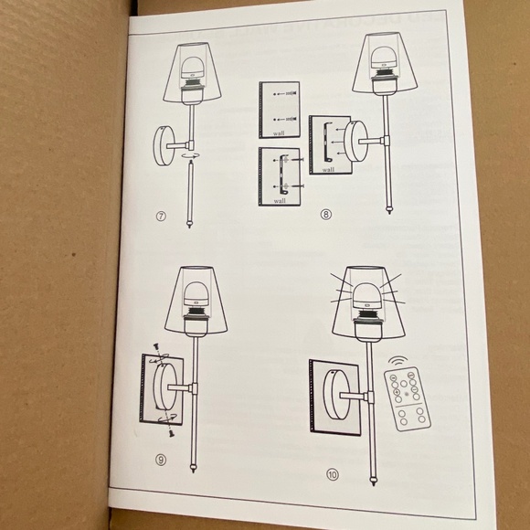 Set of 2 - Wall Scones LED Wireless - Black Metal - Remote - Picture 6 of 7